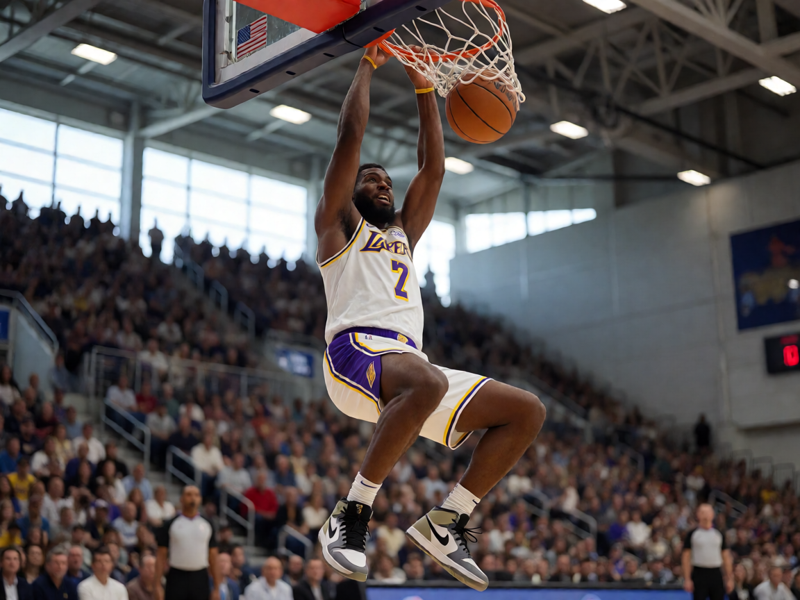 NBA球星在比赛中扣篮的精彩瞬间